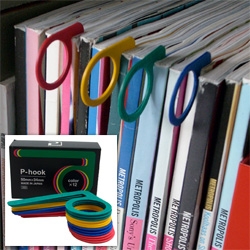 P hooks! Genius! My bookshelf could really use this for the pages i love and always have a hard time finding in a rush!