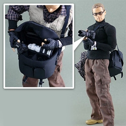Photographer Action Figure? Complete with camera, lenses, bag, laptop, water bottle, cnn badge and more... war journalist/conflict photographer by Toymaster