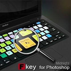 Photoshop shortcut keys printed on a keyboard skin for your macbook... 