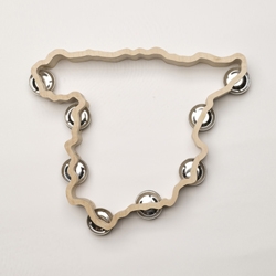 Pais de Pandereta, a tambourine in the shape of Spain representing the popular expression  'Country of Tambourine' from the famous poem by Antonio Machado.