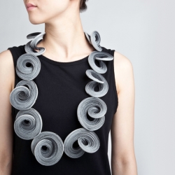  Jewelry made of Velcro by Yong Joo Kim, who explores the value of such mundane materials and discovers their hidden beauty through a process of reconfiguration. 