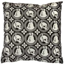 Fantastic pillows from UpperPlayground.  I especially like the skulls and rabbits pillow.
