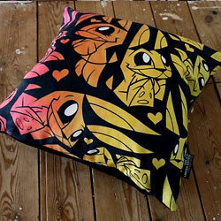 PILLOW FIGHT!!! Artists Joe Ledbetter, Nathan Jurevicius, JAW Cooper, HiddenMoves, Chuck U, Vault49 & Zutto enter the fray as ClickforArt launch their Spring line-up of limited edition pillows.
