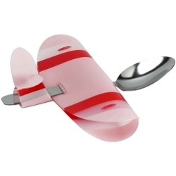 how cute are these baby spoons?  they're airplane spoons!   they come in blue too.