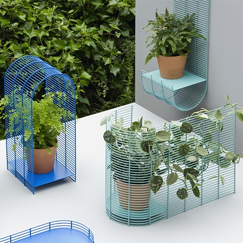 Thomas Vailly "A Piece of Land" -  The series of plant holders inspired by the scenery of the exclusive rooms and the secluded park of the former residency of the Dutch Royal Family. Installation for for the Palace Soestdijk, in the Netherlands.