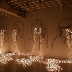 The incredible work of Australian artist Laura Adel Johnson, who creates amazing portraits with fairy lights.
