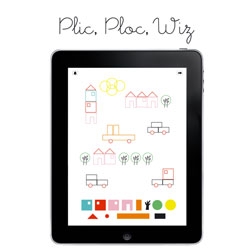 Plic, Ploc, Wiz, a cute app for kids by Céline Vernier of Pepillo.