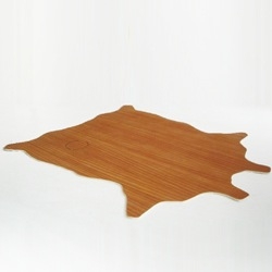 made of sapelle mahogany ply on 10mm new zealand wool felt the PLY-HIDE is another whimsical product from Punga & Smith.