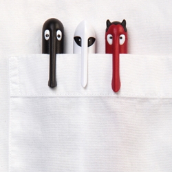 Meet Red Devil, White Knight and Black John Doh! Pen Pals are a friendly companion for your pocket or notebook.