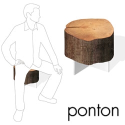 Also from Ponton is the Ponton Grow ~ a seat and table in one, made from a pure piece of wood. Nothing like a chunk of massive, oiled, multipurpose oak.