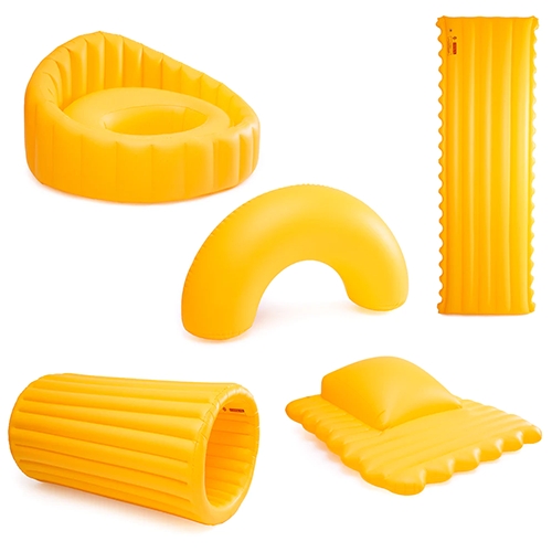 The Standard and NYC design practice Jumbo have reinvented "pool noodles" as giant inflatable macaroni, farfalle, shells, rigatoni, lasagna, tortellini, and ravioli! And they are packaged to look like pasta boxes.