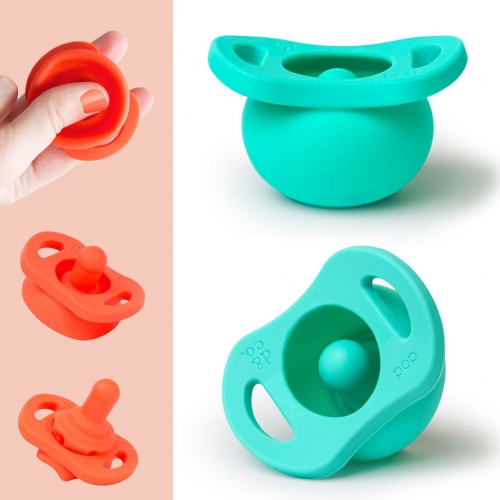 Doddle & Co. The Pop "The cleaner pacifier" - Made from 100% silicone, the nipple pops back into its own self-protective bubble when dropped.