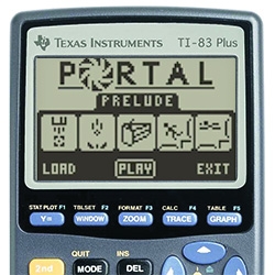 Portal! Reddit user Builderboy2005 has created the Ti-83/84 calculator version! 