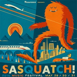 Sasquatch! Music Festival 2010 poster by Invisible Creature