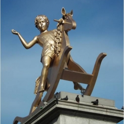 Trafalgar Square's fourth plinth has a new sculpture to brighten up the London commute. Elmgreen and Dragset's Powerless Structures, Fig. 101 is certainly turning heads!