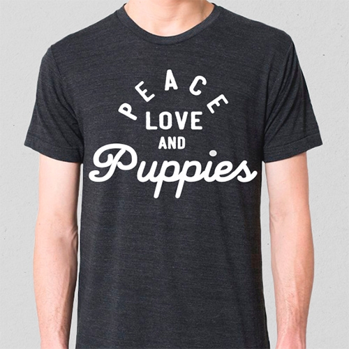 Best Friend Supply Co has a mini collection of gray typographic dog loving tees.
