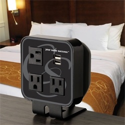 Comfort Suites has "Your Suite SuccessTM" Guest Suite Re-Charge Device made by BrandStand products now in rooms