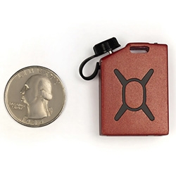 Devotec's Fuel is a cell phone charger shaped like a classic Jerry can that's just slightly bigger than a quarter.