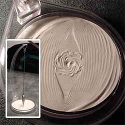 Beautiful "earthquake rose" ~ a pendulum in the sand created this during a 6.8 earthquake outside olympia, WA