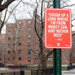 'Rap Quotes' Signs on Original Locations in New York by Jay Shells