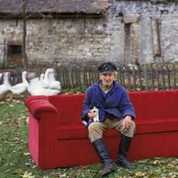 a bit more research reveals horst wackerbarth's red couch project, which is fascinating in its own right.  love a good story and the idea of a museum of mankind.