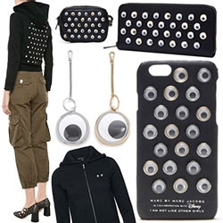 Marc by Marc Jacobs x Disney Googley Eye Collection - black, white, luxurious, and ridiculous. From hoodies and iphone cases to bag charms, clutches, and more.