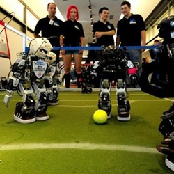 The 2012 FIRA RoboWorld Cup in Bristol, UK will host 26 teams from around the world and all the robots that come with them. The 5 day event has a variety of events, but the soccer matches are classic. 