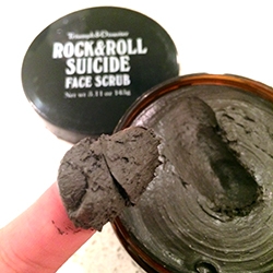 Triumph & Disaster Rock & Roll Suicide - amazing/intense Volcanic Ash and Green Clay face scrub (that can easily double as a mask if you leave it on a little longer)