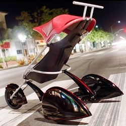 Hot Rod + Stroller = The Roddler by Kid Kustoms. Almost makes me want to have babies (or at least borrow one as an accessory)