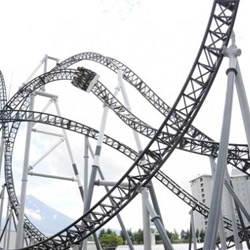 Some absolutely maniacal engineers have unveiled the steepest roller coaster in the world - here's an insane video of the ride! 