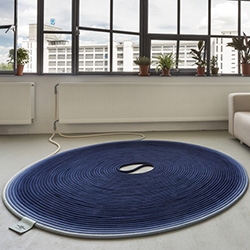 Studio Siem Fervent Carpet - Fervent is a carpet that can be heated to 60˚C once every two months, which kills the dust mites, allowing this group to use textiles where they could not before.