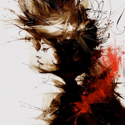 Wonderful mixed media illustrations by Russ Mills, aka byroglyphics. I just love his style and his pieces are so expressive. 