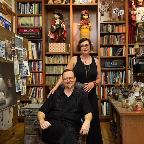 "Inside the surreal home of artists Marion Peck and Mark Ryden: The decor, much of it from the Rose Bowl flea market, is truly eccentric" - fascinating gallery over at Curbed LA of their Eagle Rock, Los Angeles home.