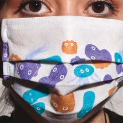 These chic swine flu masks are printed with thermochromic ink, which changes color when your breathing temperature rises to serve as an alarm to other people. 