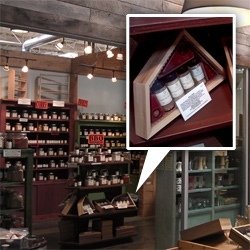 Great giftset packaging from the Savory Spice Shop, and a peek into the new OC Mart Mix, an interesting interiors/fashion/foodie space in Costa Mesa.