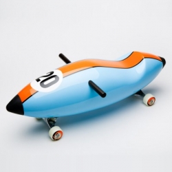 Designer Jerry Koza has created a sleek line of children's torpedo scooters.