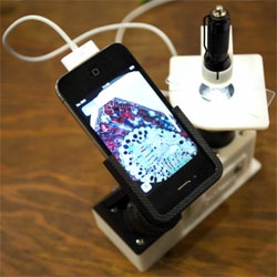 A close up look at the Cellscope ~ an iPhone/3D print based portable microscope developed by the Fletcher Lab at the University of California, Berkeley.