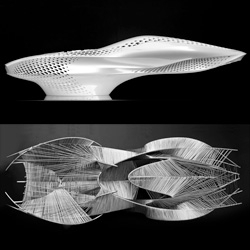 Mercedes-Benz Advanced Design uses Sculpture and Art as ways to explore abstract concepts... see this stunning series of 4, with honeycombed perspectives, stringy batmobiles, chaotic layering, and polygons...