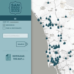 San Diego Brewer's Guild Map - driving around San Diego it's hard to miss how many breweries, tasting rooms, and taprooms are all over. This map shows just how many there really are!
