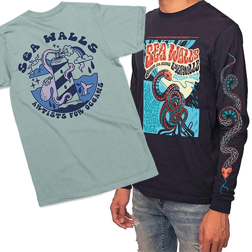 Sea Walls x Pangea Seed shirts - so tempting, with great art meets ocean creature designs for a good cause!