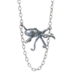 Digby & Iona ~  Seppie Necklace - The octopus clings to it's chain!