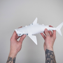 A new collaborative partnership with Brooklyn designer Matt Cavanaugh of Death at Sea studio and Kontextur brings table objects to life with the Shark and Scuba Diver puppet-like kits.
