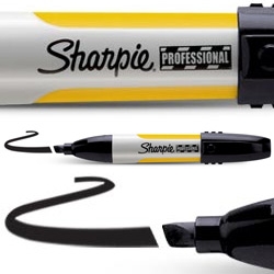 Sharpie is into the "professional" marker biz now? Sharpie Professional Chisel Tip Permanent Marker
