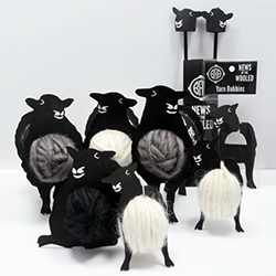News of the Wooled - adorable wool yarn (and accessories) sheep themed packaging design by Gwyn M. Lewis