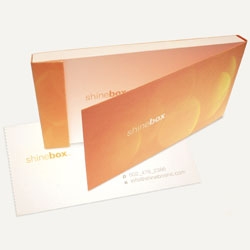 First there was moo for mini cards... now ShineBox for business card booklets (or brochures, or flip book like things?)