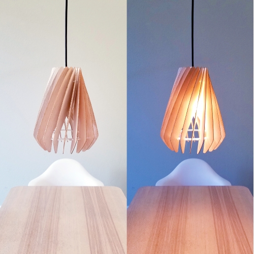 The Balsa Turbine is a custom designed lamp shade made from ultra light weight balsa wood and laser cut acrylic. It is intended to be used as a replacement for the IKEA REGOLIT floor lamp shade.