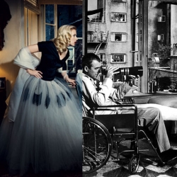 Comparing Vanity Fair's great recreation of iconic Hitchcock scenes from their March Hollywood issue with the original old movie stills.