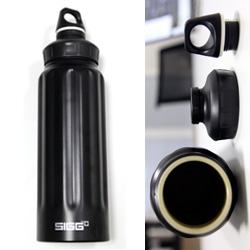 New Wide Mouth SIGG! It actually has a dual lid where you can get larger things like ice cubes in ~ or fill it without a funnel if you were bad with the pouring into the tiny hole before