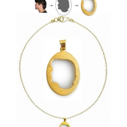 for the sappy romantic v-day types.  make your profile into a trendy shilouette charm.  by vincent agor.