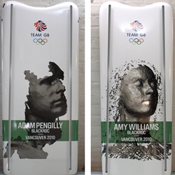 The British Skeleton team at the Vancouver Winter Olympics will be using sleds bearing beautiful 3D portraits of each athlete